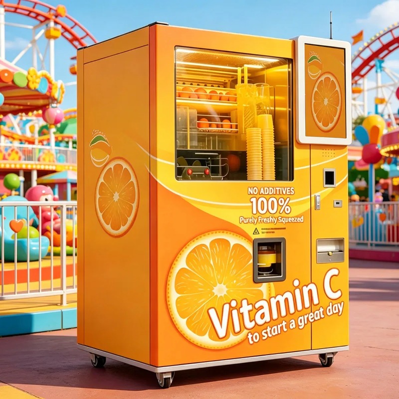 Popcorn Vending Machine - FL Customized Wholesale Full Sealed Orange
