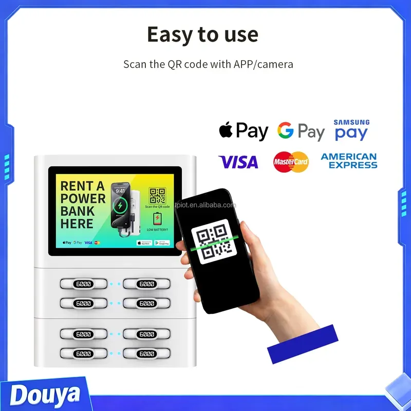 QR 8slots Scan Code Mobile Pow - Vending Machine Qr Code 评论和价格