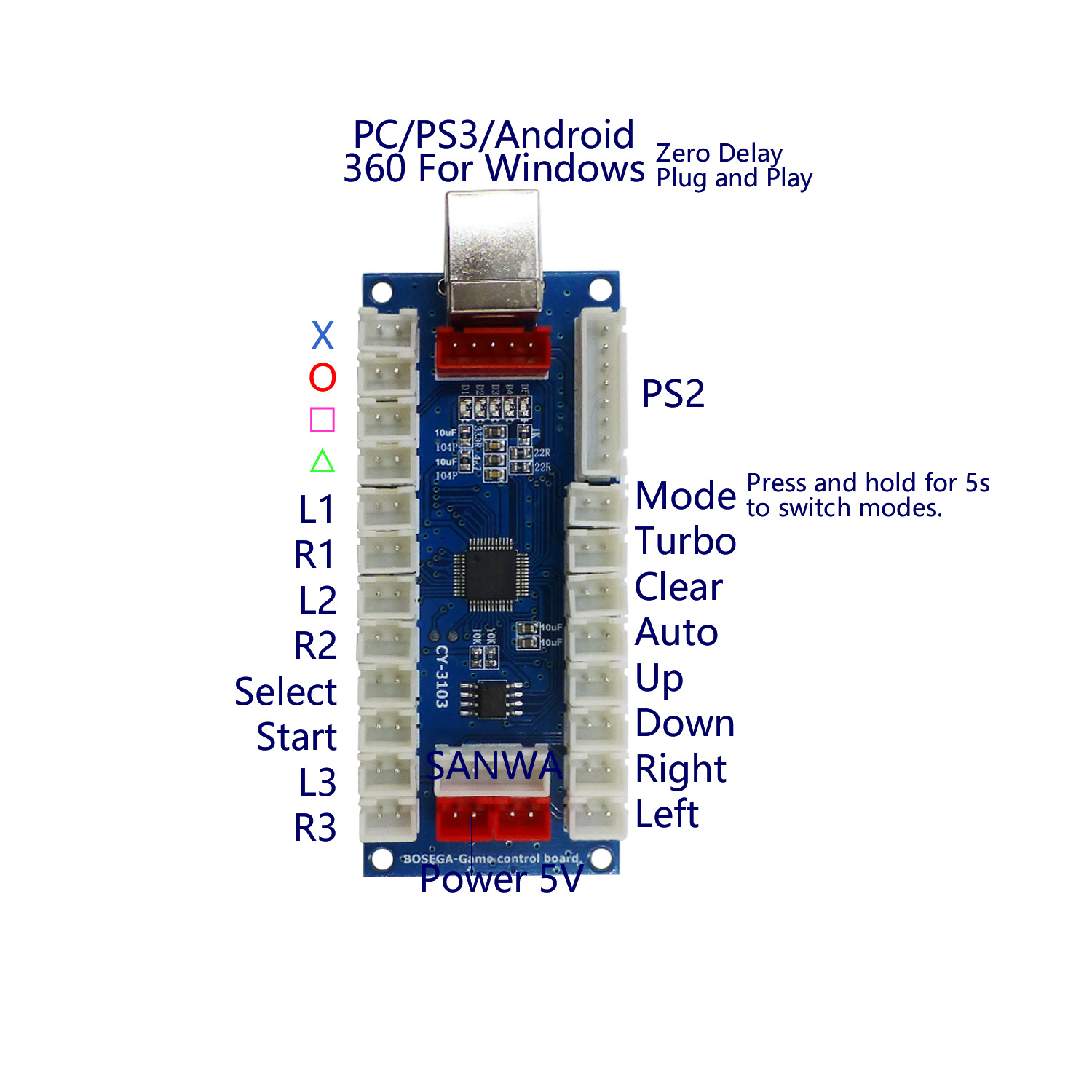 SJ@JX Arcade Controller Zero D - Arcade Button Pcb 评论和价格