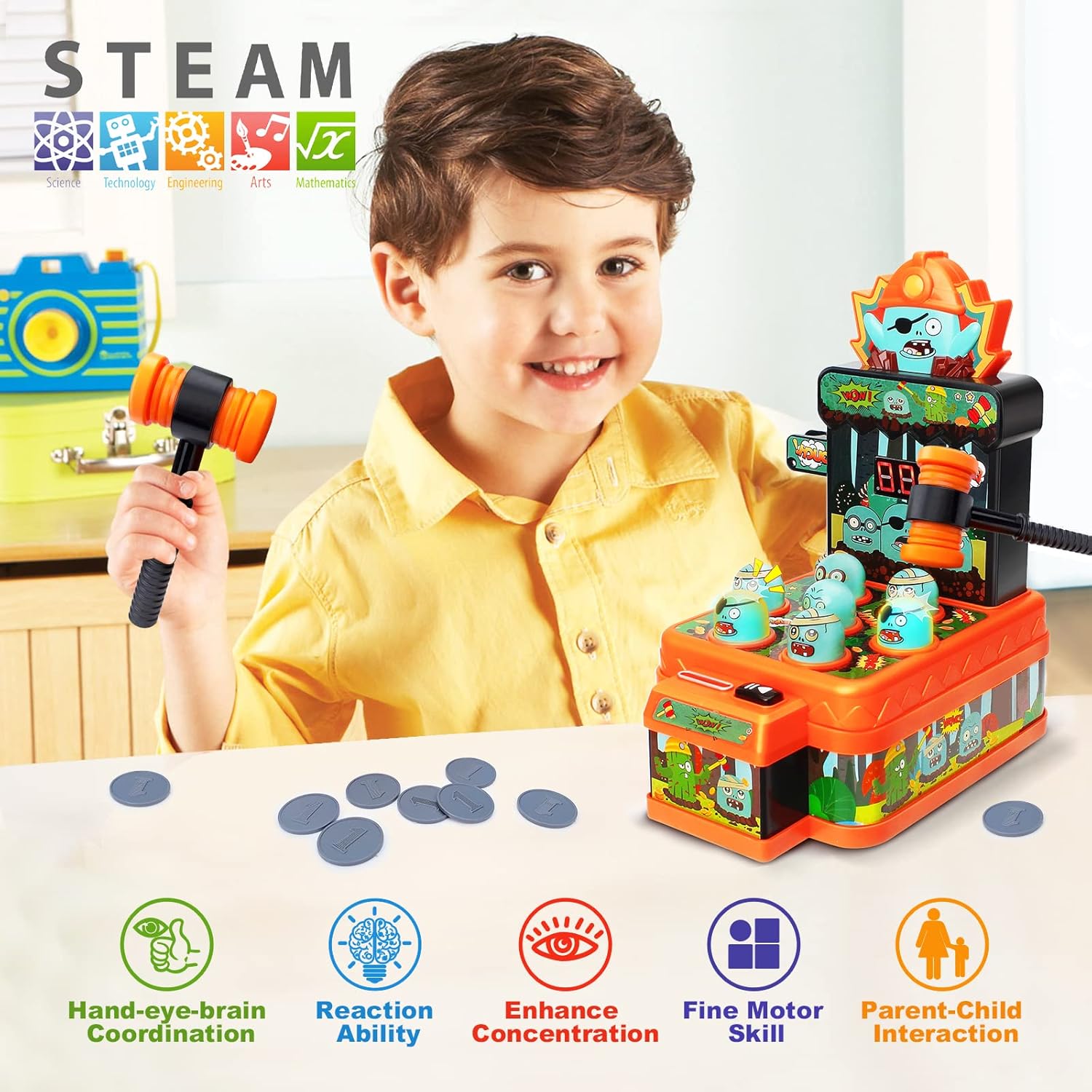 Arcade Game Toys Whack Game Mo - Whack A Mole Arcade 评论和价格