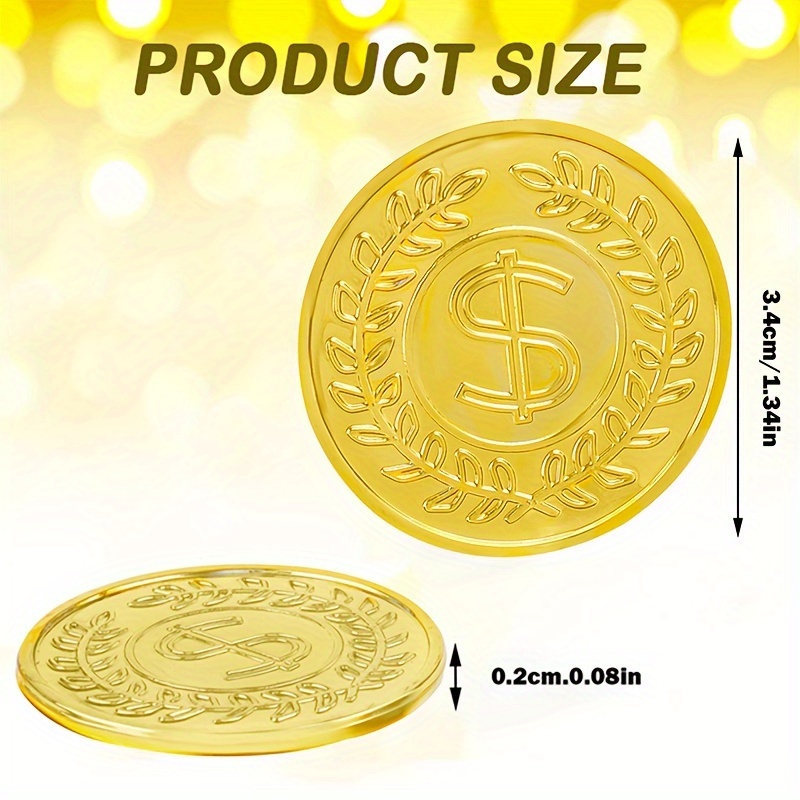 50pcs Golden Coins Plastic Pla - Arcade Game Coin 评论和价格