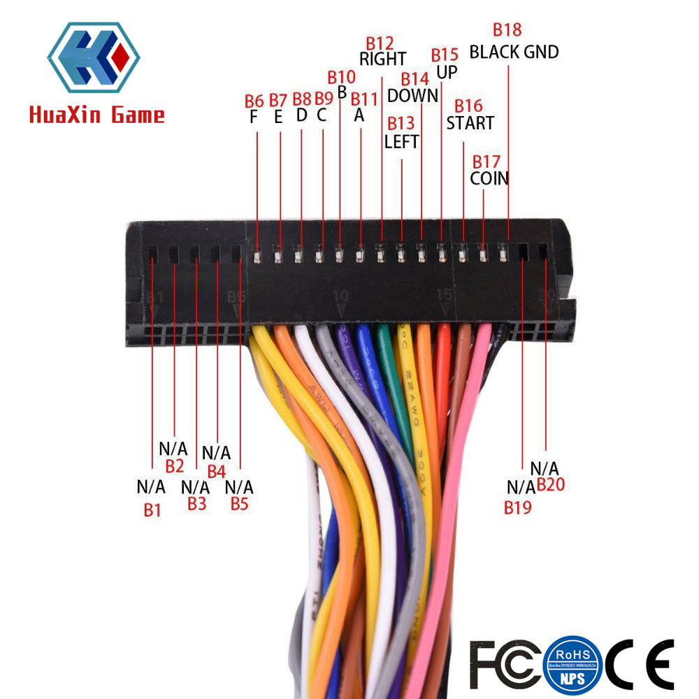 Arcade 40 Pin Cabinet Wire Har - Arcade Button Pcb 评论和价格